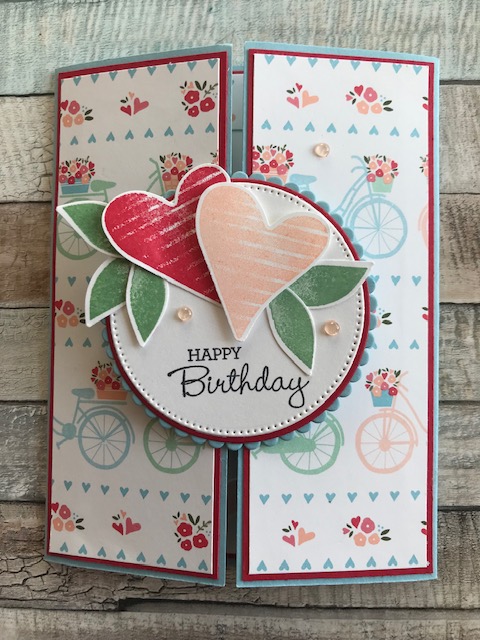 Country Bouquet Slide and Lock Gatefold Card–Version 2